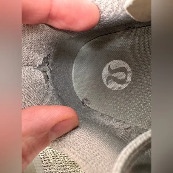 Lululemon Blissfell 2 Running Shoes Khaki Neon Womens Size 10 - Picture 4 of 7